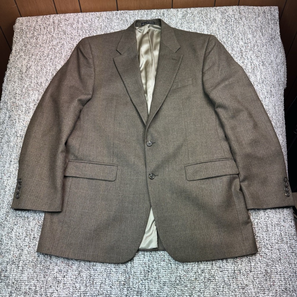 Lauren Ralph Lauren Macy's Blazer Mens 42L Check Wool Brown